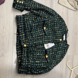 Zara tweed short vest